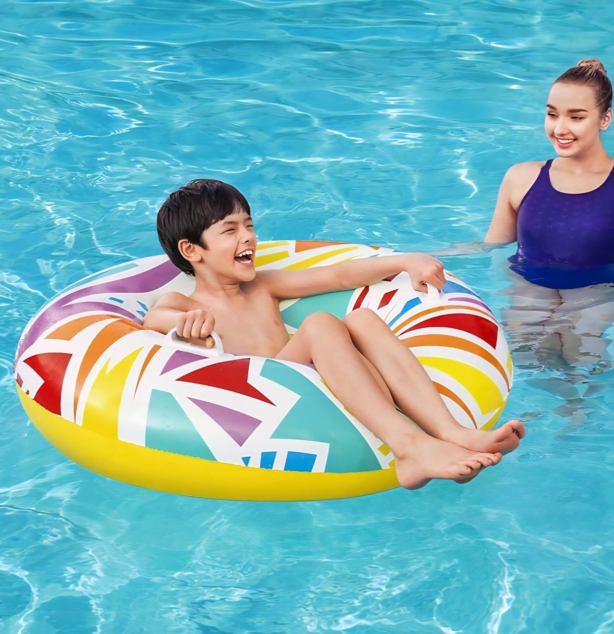 FLOTADOR INFLABLE TIPO SALVAVIDAS DE PLASTICO PARA ADULTOS BESTWAY 105CM