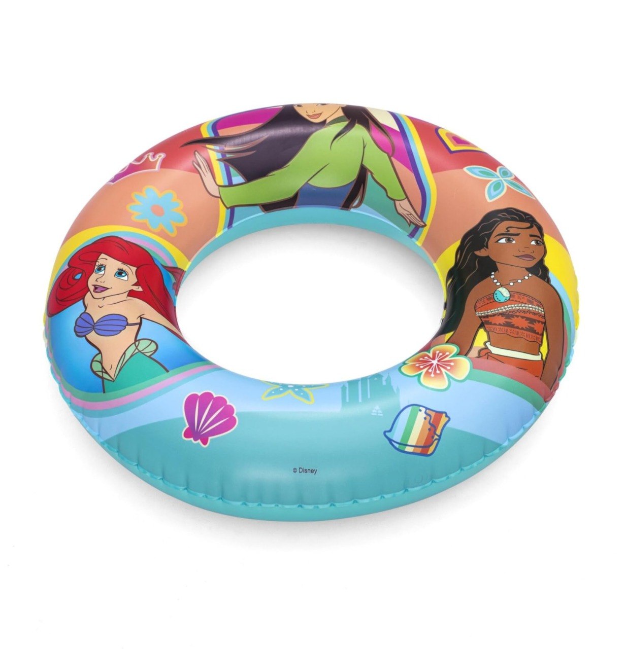 FLOTADOR INFLABLE TIPO SALVAVIDAS DE PLASTICO INFANTIL DE PRINCESAS DISNEY BESTWAY 56CM