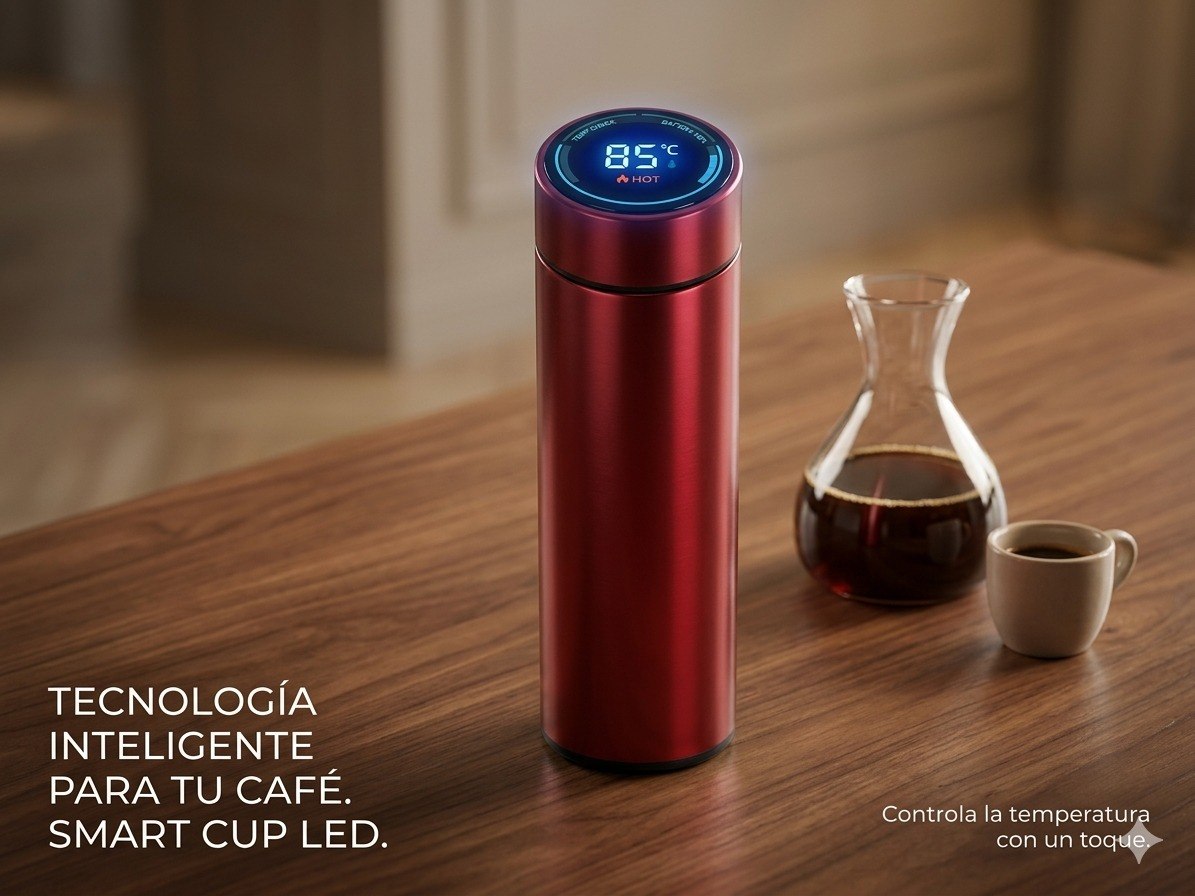 VASO TERMICO INTELIGENTE CON PANTALLA LED SMART CUP 500ML