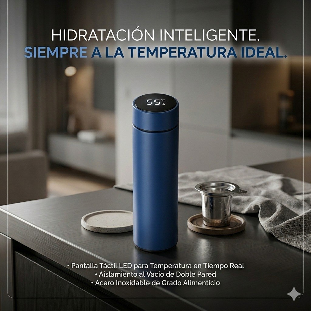 VASO TERMICO INTELIGENTE CON PANTALLA LED SMART CUP 500ML