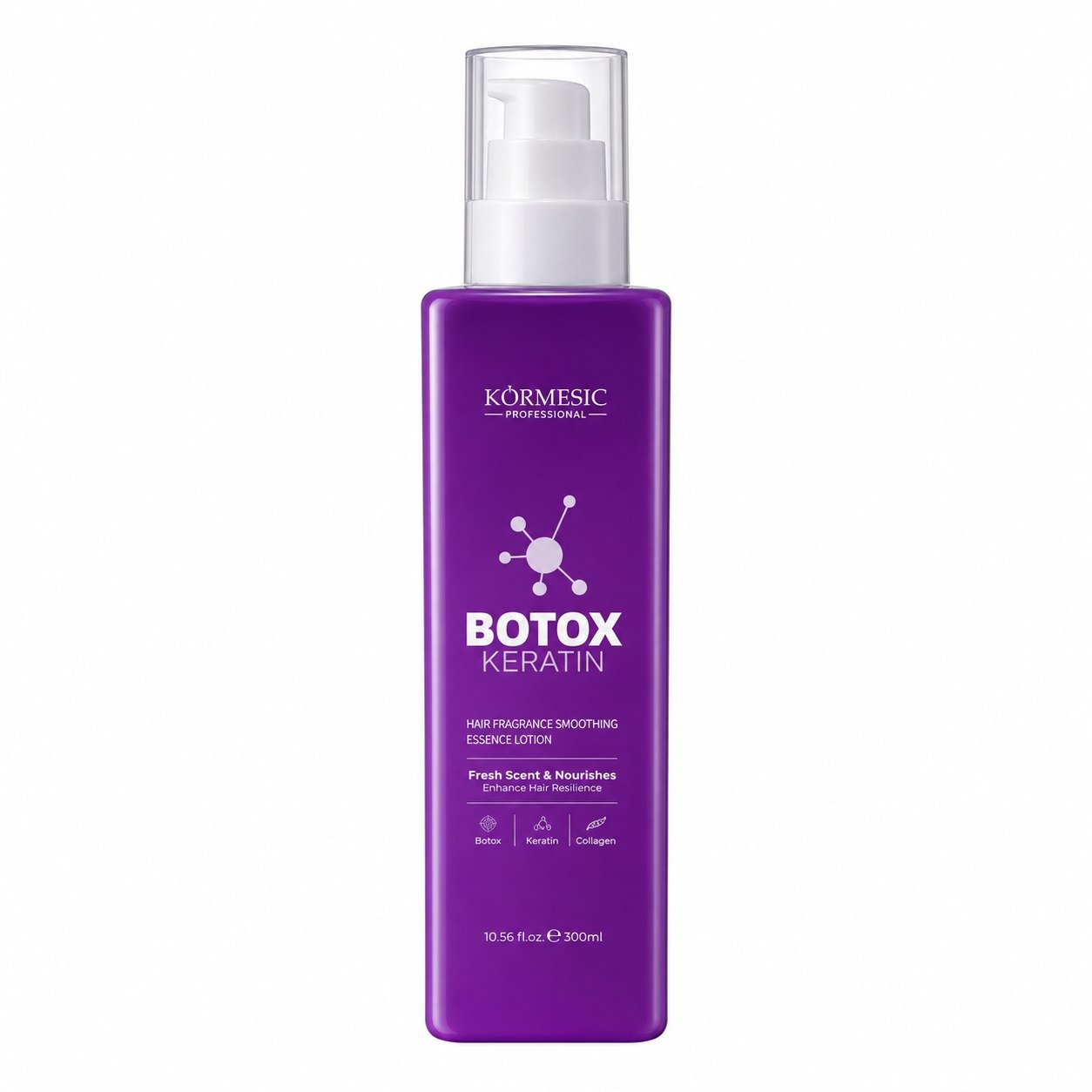 CREMA PARA EL CABELLO ESTILIZADORA REPARADORA DE QUERATINA Y BOTOX KORMESIC 300ML