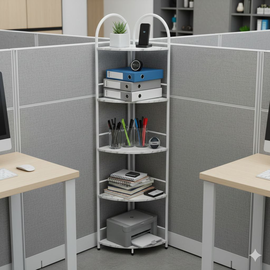 ORGANIZADOR ESTANTE MULTIUSO DE ESQUINA CON 5 NIVELES 60X48X35CM