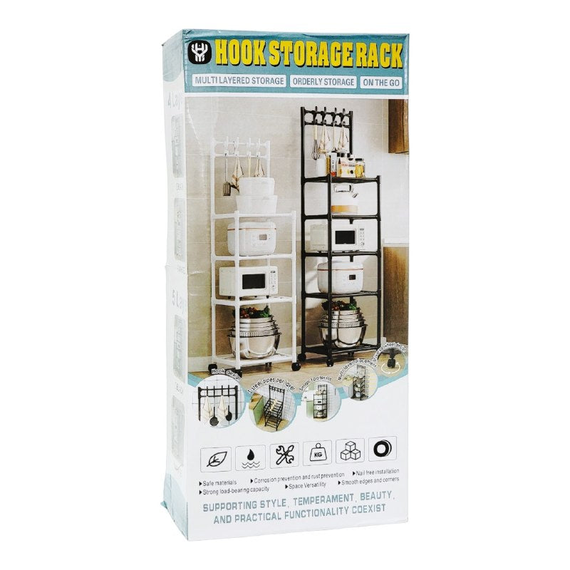 ESTANTE ORGANIZADOR MULTIFUNCIONAL DE 5 NIVELES 152X41X30CM