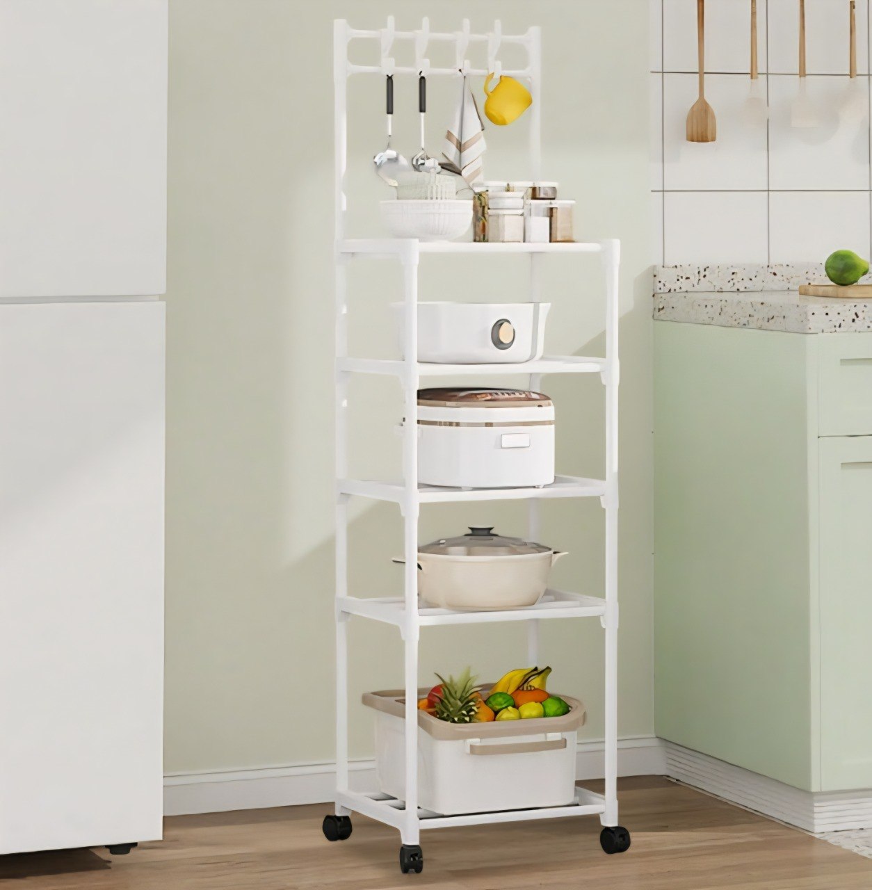 ESTANTE ORGANIZADOR MULTIFUNCIONAL DE 5 NIVELES 152X41X30CM
