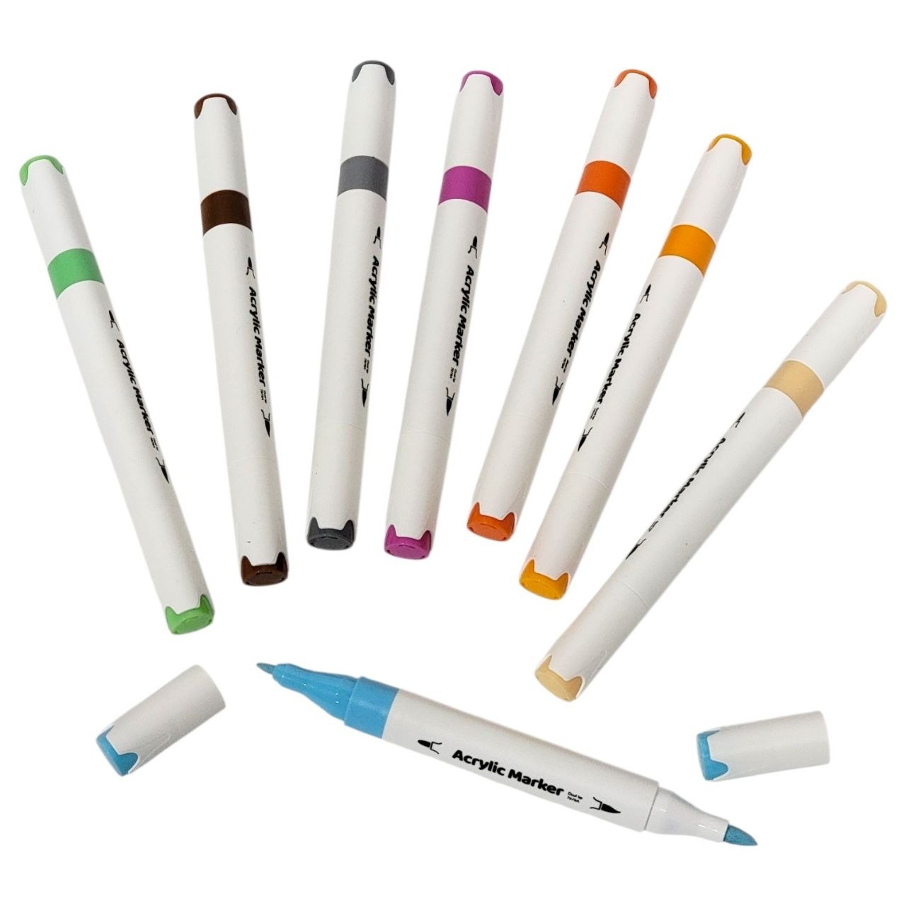 SET DE MARCADORES ACRILICOS DE PINTURA TRIANGULARES DE DOBLE PUNTA 24UND FAILET COLOUR