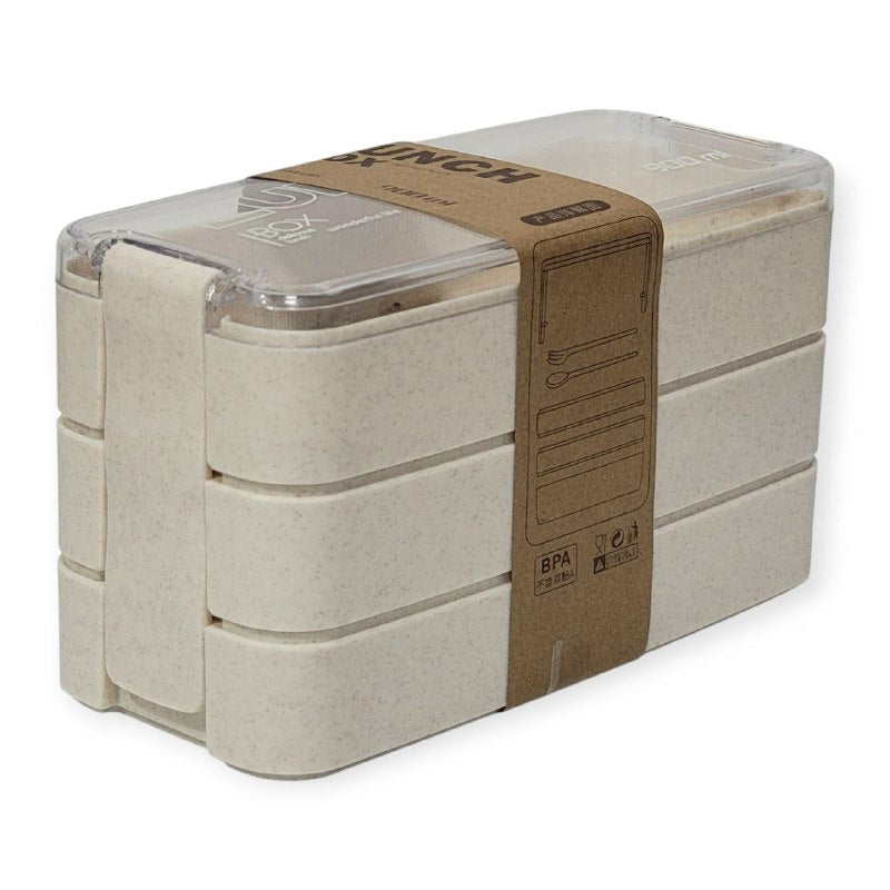 LONCHERA PORTATIL DE 3 COMPARTIMIENTOS A PRUEBA DE FUGAS, APTO PARA MICROONDAS LUNCH BOX