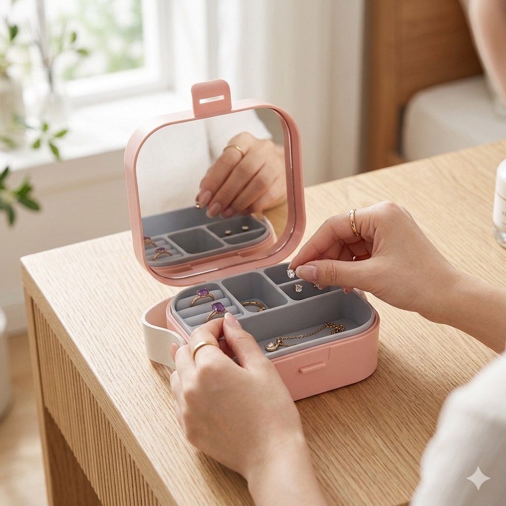 JOYERO MINI PORTATIL COMPACTO Y ENCANTADOR