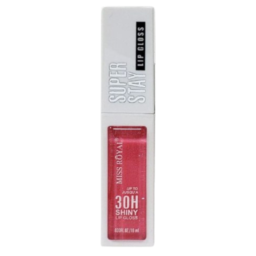 BRILLO LABIAL DUPE DE MAYBELLIN DE LARAGA DURACION SUPER STAY 30H MISS ROYAL 10ML