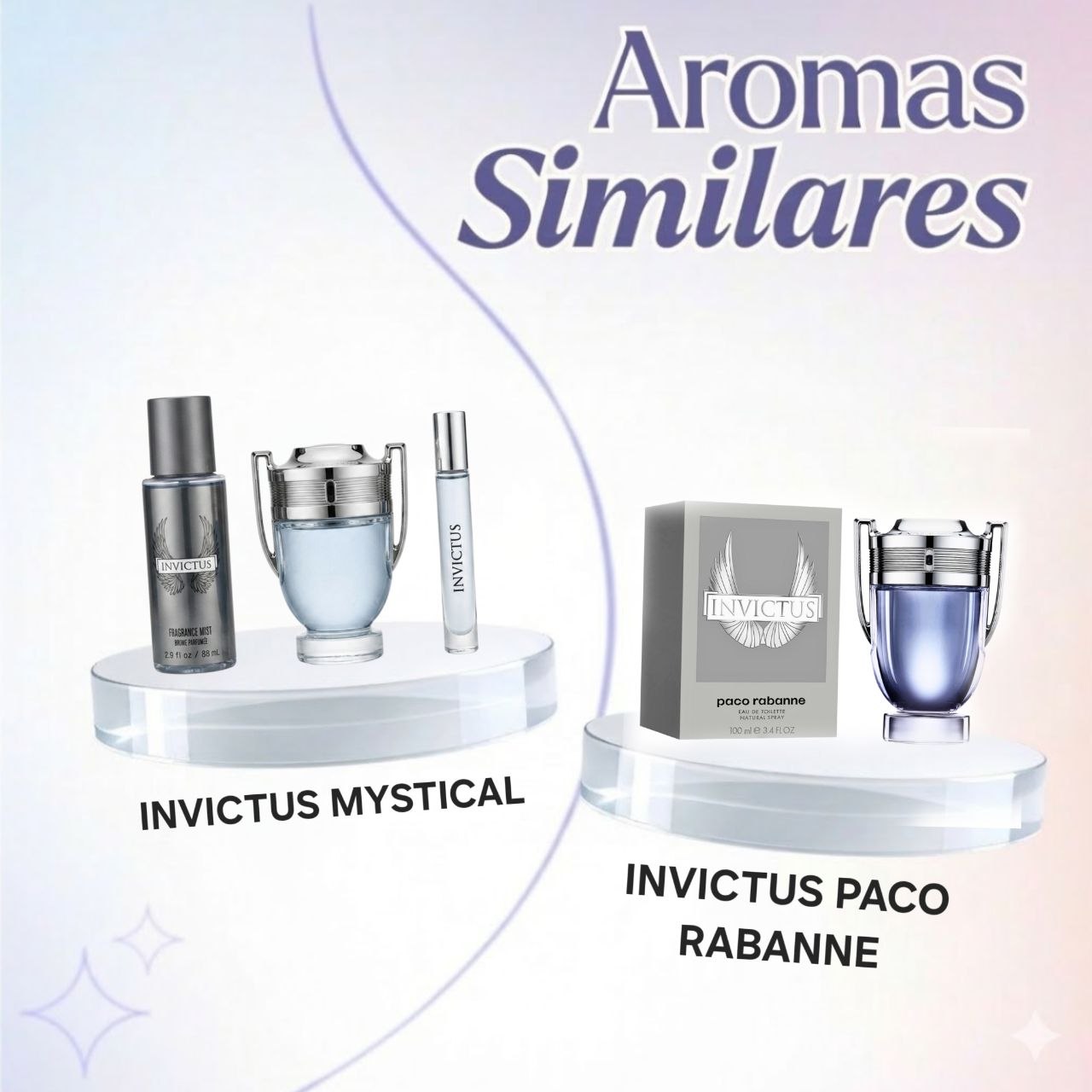 SET MYSTICAL INVICTUS EDP 50ML EDP 10ML SPLASH 88ML (H) (AROMA SIMILAR PACO RABANNE INVICTUS)