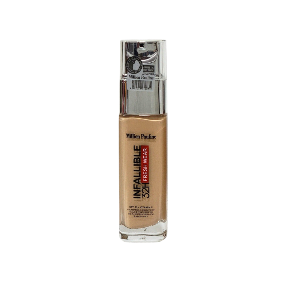 BASE LIQUIDA DUPE DE LOREAL CON VITAMINA C SPF 25+ MILLION PAULINE 30G