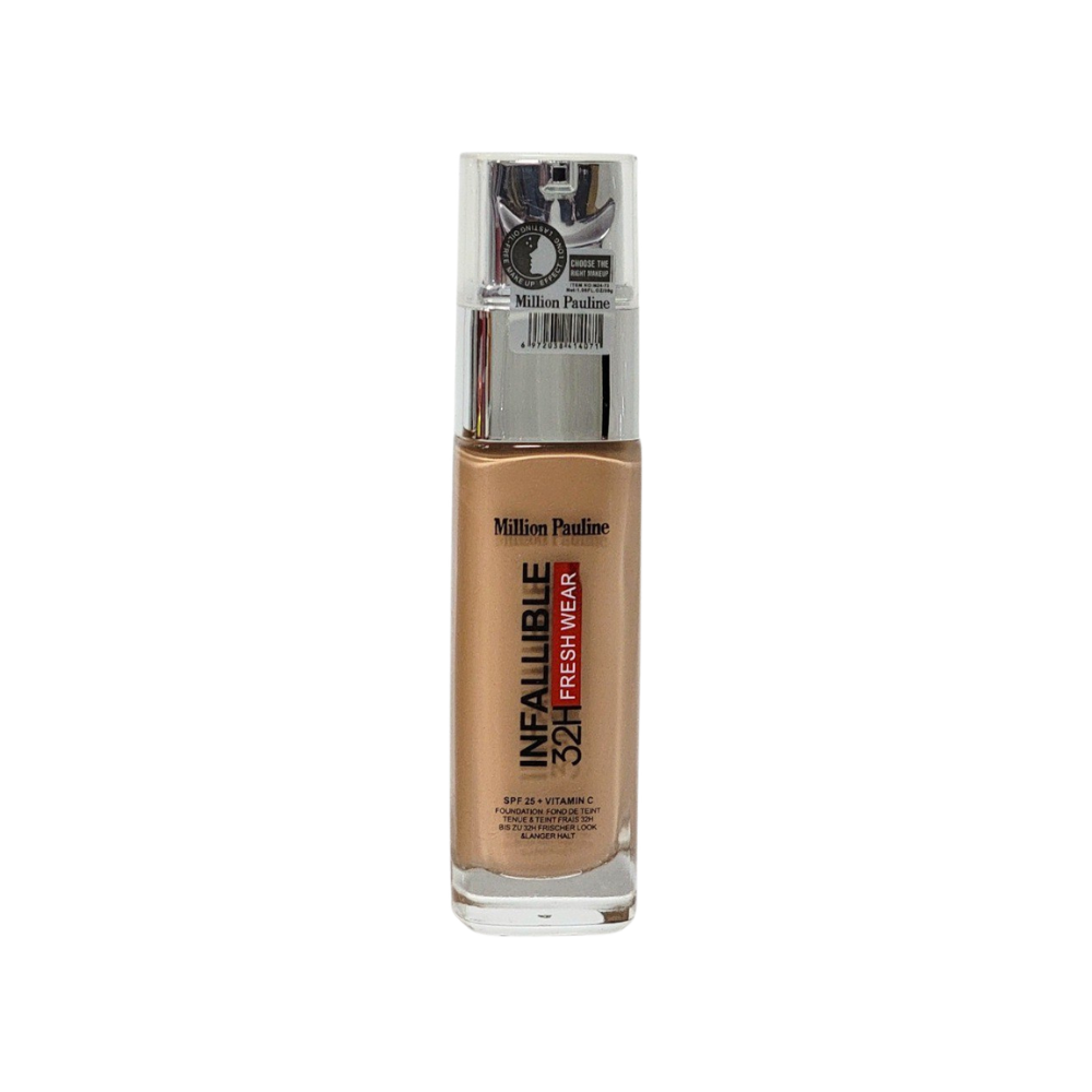 BASE LIQUIDA DUPE DE LOREAL CON VITAMINA C SPF 25+ MILLION PAULINE 30G