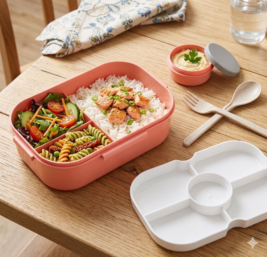 SET DE RECIPIENTE PANA PARA ALIMENTOS INFANTIL CON BOTE Y CUBIERTOS