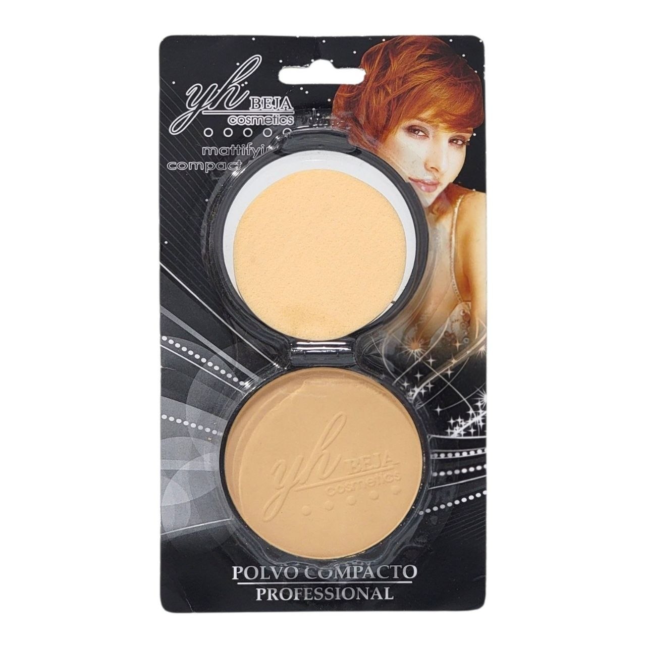 POLVO COMPACTO SELLADOR EFECTO MATE 6 TONOS YH BEJA COSMETICS 15G