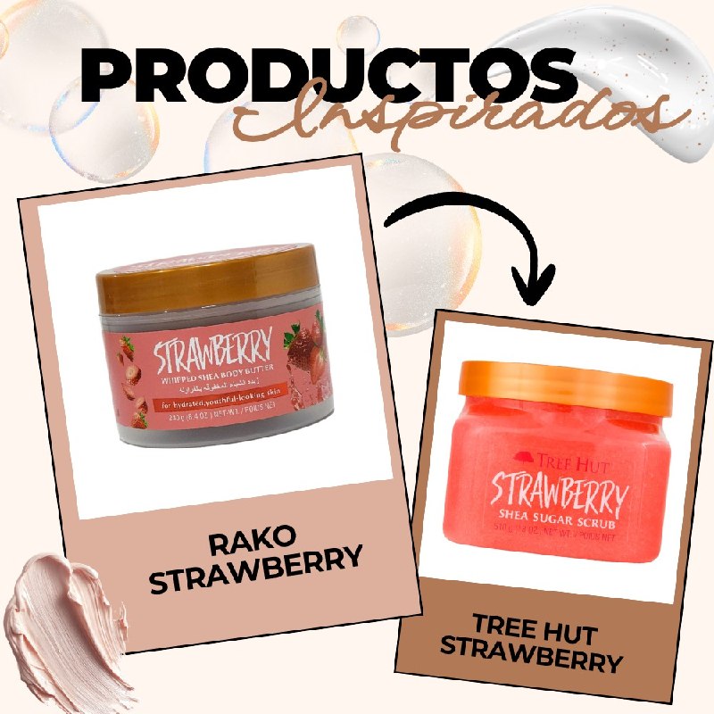 MANTECA CORPORAL DE TEXTURA BATIDA CON MANTECA DE KARITE Y ESENCIA DE FRESA NATURAL RAKO 240G