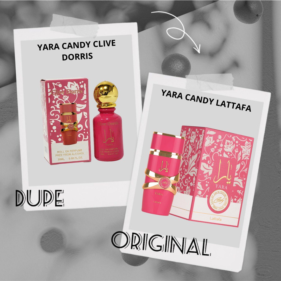 CLIVE DORRIS ROLL MINI PERFUME YARA CANDY 20ML (M) (AROMA SIMILAR LATTAFA YARA CANDY EDP)