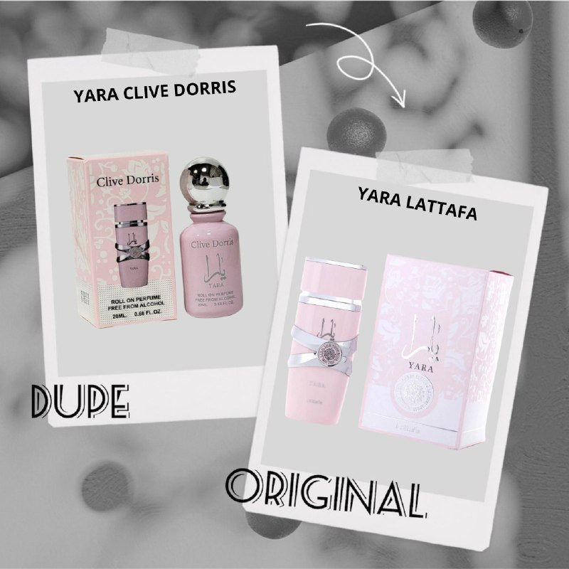 CLIVE DORRIS MINI PERFUME YARA 20ML (M) (AROMA SIMILAR LATTAFA YARA EDP)