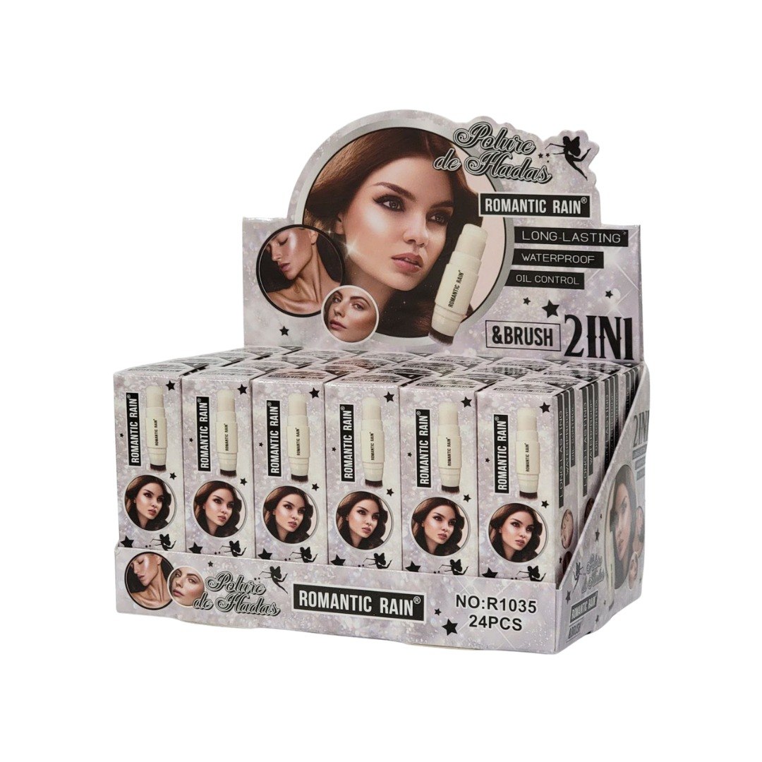 ILUMINADOR EN BARRA DUPE DE ANASTASIA CON BROCHAS DIFUMADORA ROMANTIC RAIN