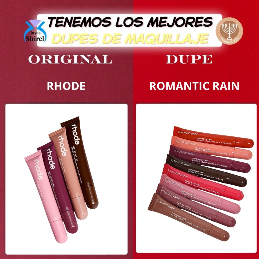 BALSAMO LABIAL CON COLOR DUPE DE RHODE CON PEPTIDOS APRUEBA DE AGUA ROMANTIC RAIN 10ML