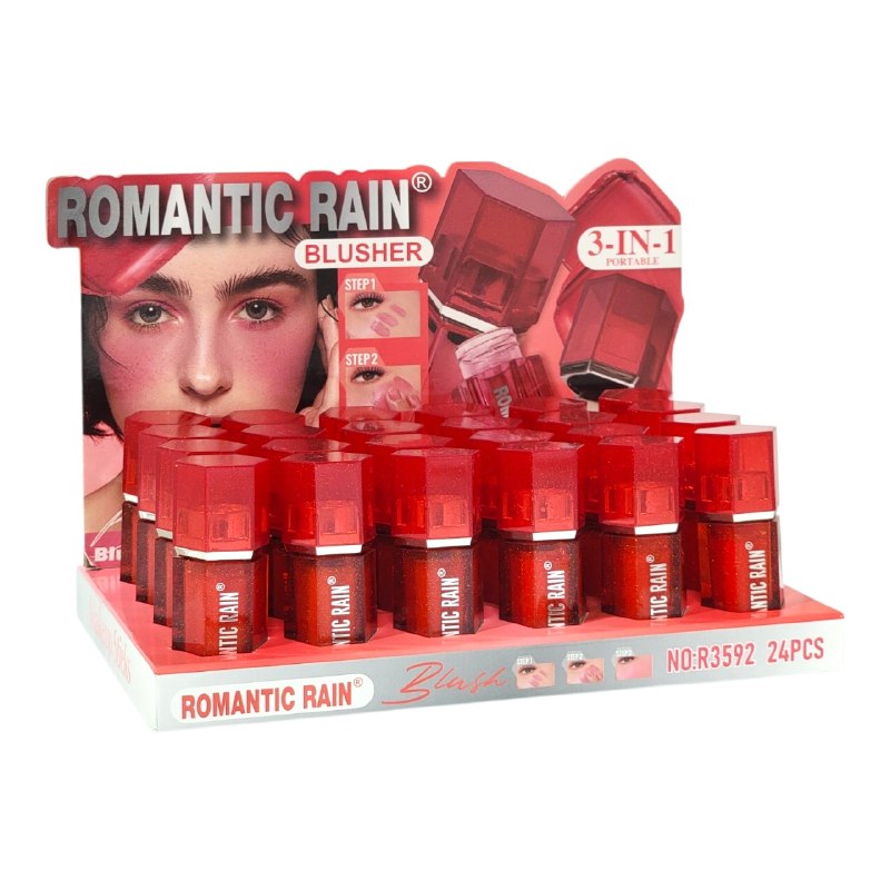 RUBOR EN LIQUIDO MULTIFUNCIONAL ACABADO NATURAL 6 TONOS ROMANTIC RAIN