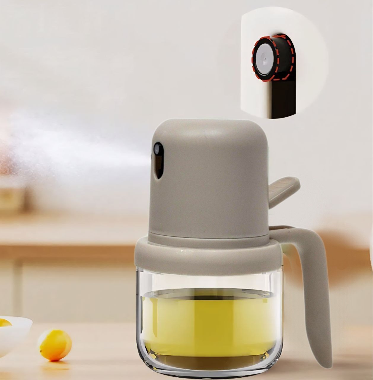 BOTELLA DISPENSADORA DE ACEITE MULTIFUNCIONAL DE VIDRIO A PRUEBA DE FUGAS 180ML