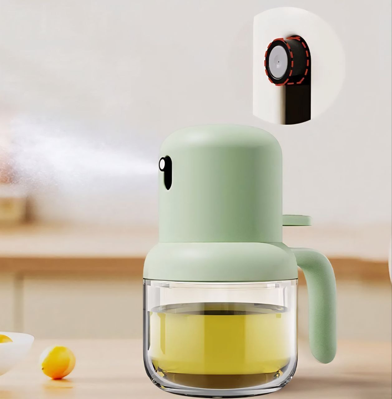 BOTELLA DISPENSADORA DE ACEITE MULTIFUNCIONAL DE VIDRIO A PRUEBA DE FUGAS 180ML