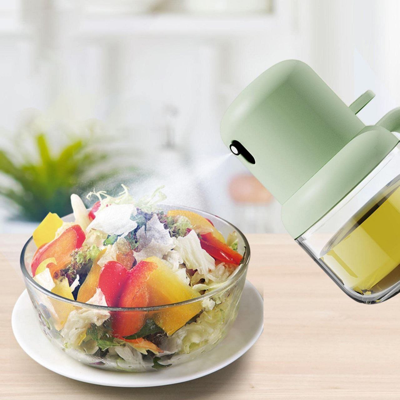 BOTELLA DISPENSADORA DE ACEITE MULTIFUNCIONAL DE VIDRIO A PRUEBA DE FUGAS 180ML