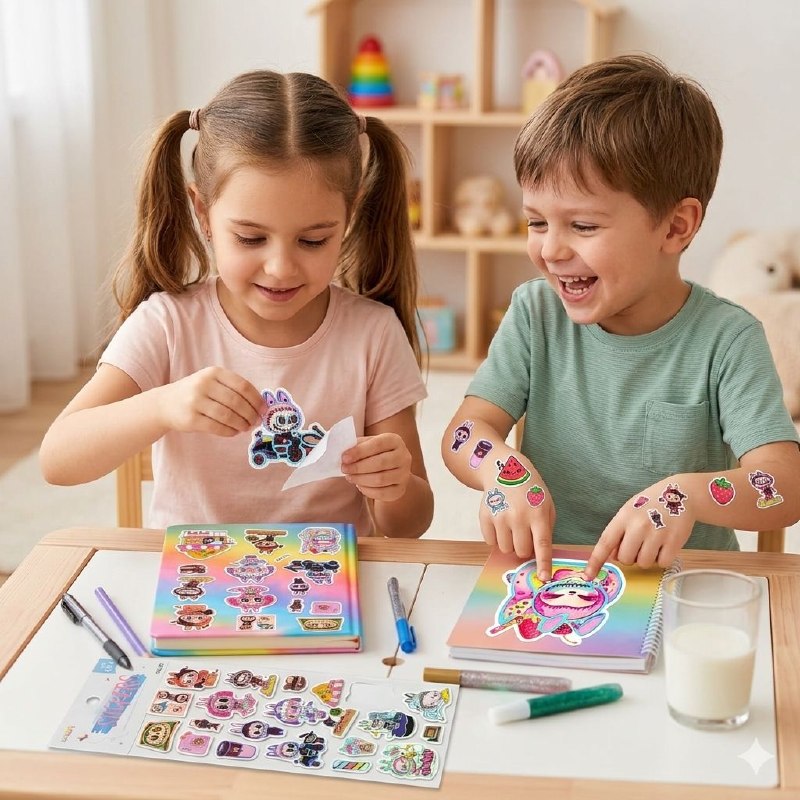 STICKERS DE DECORACION PEGATINAS DE LABUBU 3D