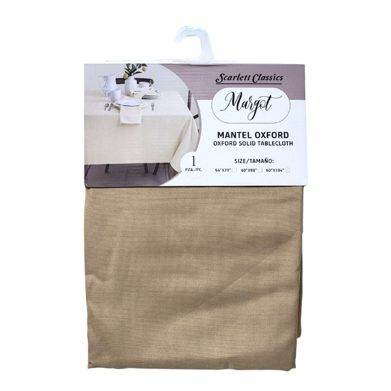 MANTEL DE TEJIDO OXFORD ELEGANTE SCARLETT CLASSICS 152X264CM
