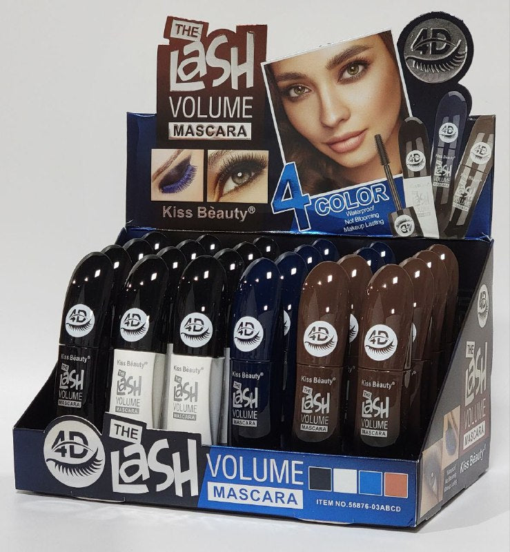 RIMEL DE VOLUMEN 4D RESISTENTE AL AGUA DE LARGA DURACION KISS BEAUTY 13ML
