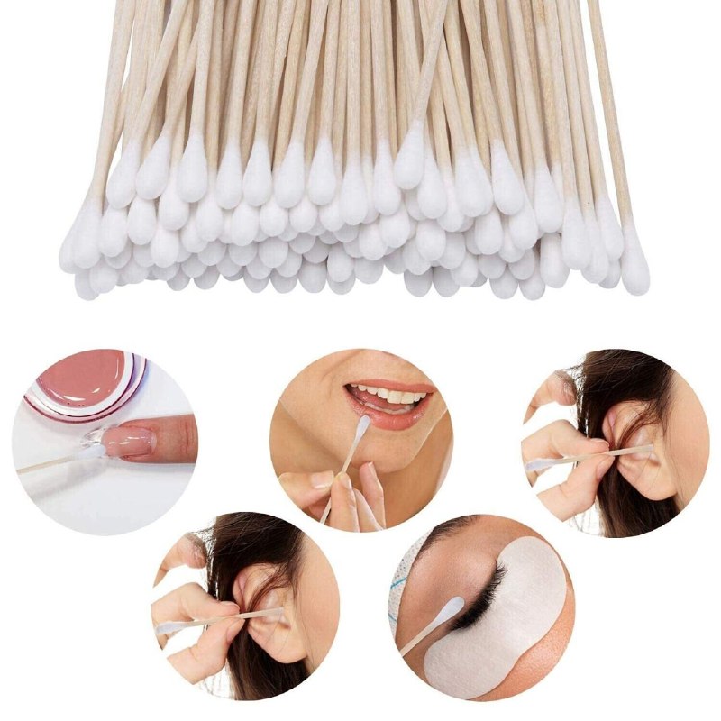 HISOPOS DE ALGODÓN MONTADOS SOBRE PALOS DE MADERA BIODEGRADABLES ZION PROFESSIONAL CONT. 200