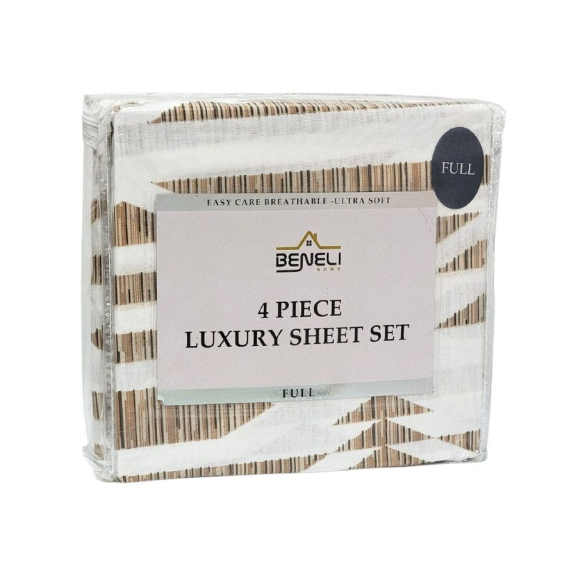 JUEGO DE SABANAS DE LUJO TAMAÑO FULL DE 4PCS BENELI HOME