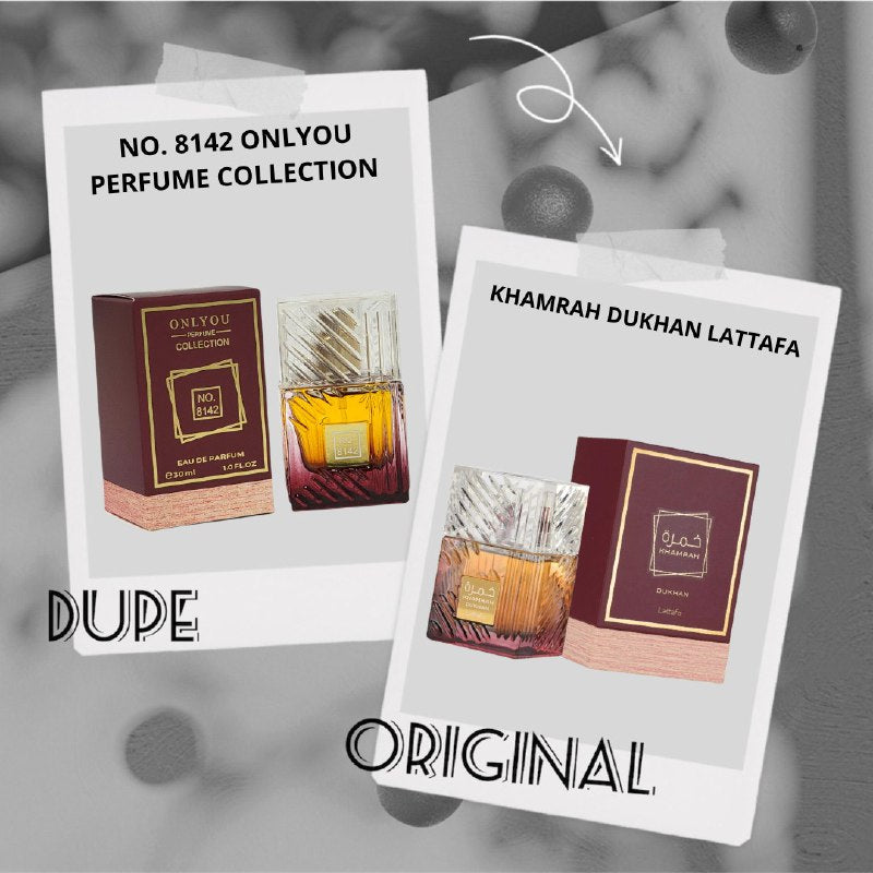 NO 8142 ONLYOU PERFUME COLLECTION EDP 30ML (H) (AROMA SIMILAR LATTAFA KHAMRAH DUKHAN)