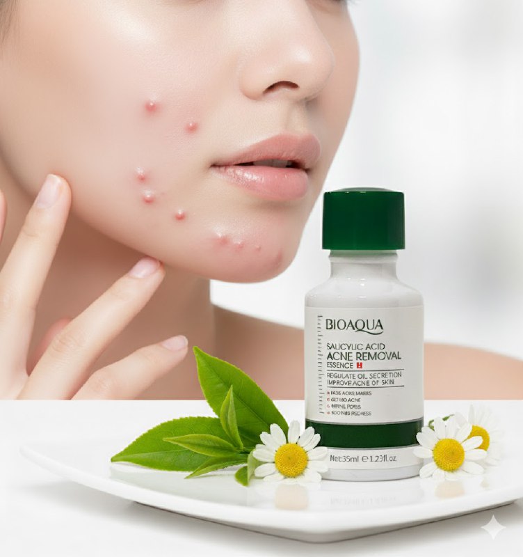 SUERO FACIAL PARA TRATAMIENTO INTENSIVO DE ACNE Y CONTROL DE POROS CON ACIDO SALICILICO BIOAQUA 35ML