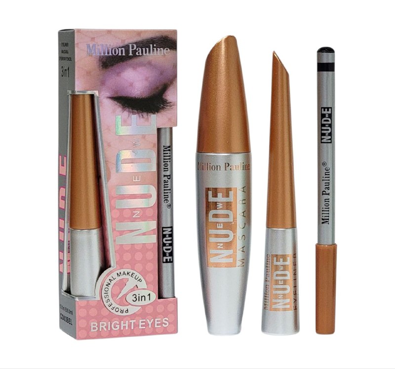 RIMEL 3 EN 1 DUPE DE MAYBELLINE EFECTO DE PESTAÑAS POSTIZAS 3PCS MILLION PAULINE NUDE