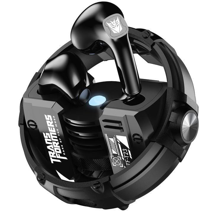 AUDIFONOS AURICULARES ORIGINALES INALAMBRICOS TF-T23, BATERIA ESTUCHE 5H, BATERIA AUDIFONOS 5H, BT V.5.4, DISTANCIA DE 10MTS, COMODO ESTABLE TRANSFORMERS DARK OF THE MOON MEGATRON