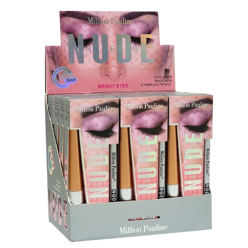 RIMEL 3 EN 1 DUPE DE MAYBELLINE EFECTO DE PESTAÑAS POSTIZAS 3PCS MILLION PAULINE NUDE
