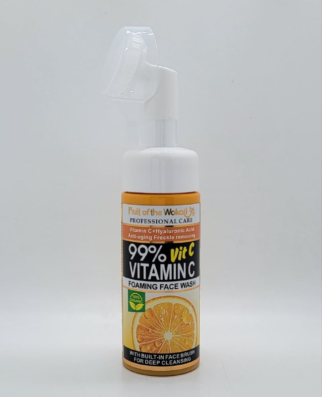 LIMPIADOR DE ESPUMA PARA LAVADO FACIAL CON VITAMINA C Y ACIDO HIALURONICO FRUIT OF THE WOKALI 150ML
