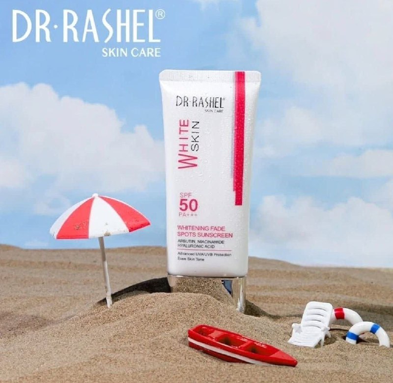 PROTECTOR SOLAR ACLARANTE Y ANTIMANCHAS CON NIACINAMIDA Y VITAMINA A SPF50 PA+++ DR RASHEL 50G