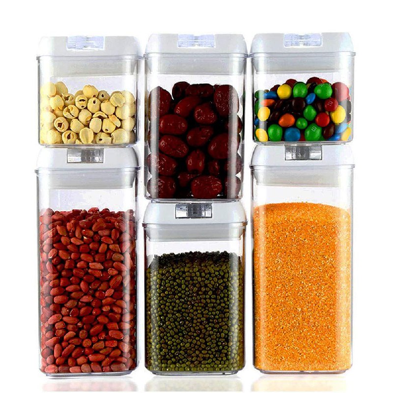 SET DE RECIPIENTES ALMACENADORERS HERMETICOS PARA ALIMENTOS 6UND