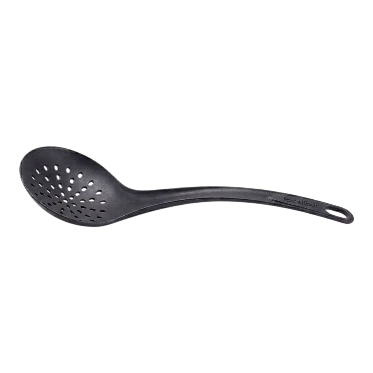 CUCHARA ESCURRIDORA ESPUMADORA DE NYLON RESISTENTE EXCALIBUR 32x12CM