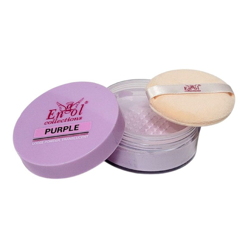 POLVO DE MAQUILLAJE SUELTO, TRANSLUCIDO Y FIJADOR, SELLA EL MAQUILLAJE Y ES MATIFICADOR Y DIFUMINADOR, MINIMIZA EL BRILLO Y DA EFECTO MATE ENGOL COLLECTIONS 11G