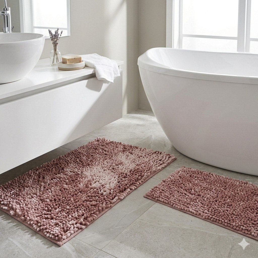 SET DE ALFOMBRAS PARA BAÑO DE CHENILLE 2PCS THE SPA COLLECTION