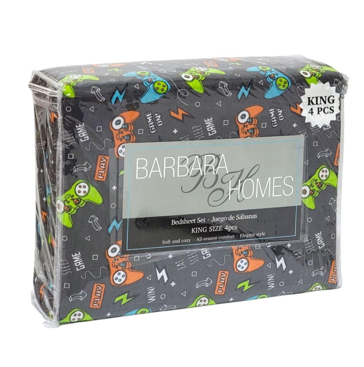 JUEGO DE SÁBANAS TAMAÑO KING 4PCS BARBARA HOMES