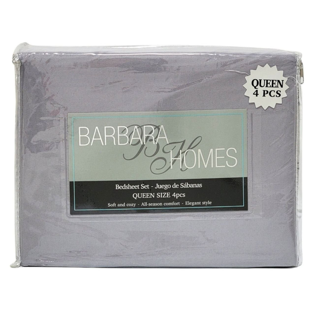 JUEGO DE SÁBANAS TAMAÑO QUEEN 4PCS BARBARA HOMES
