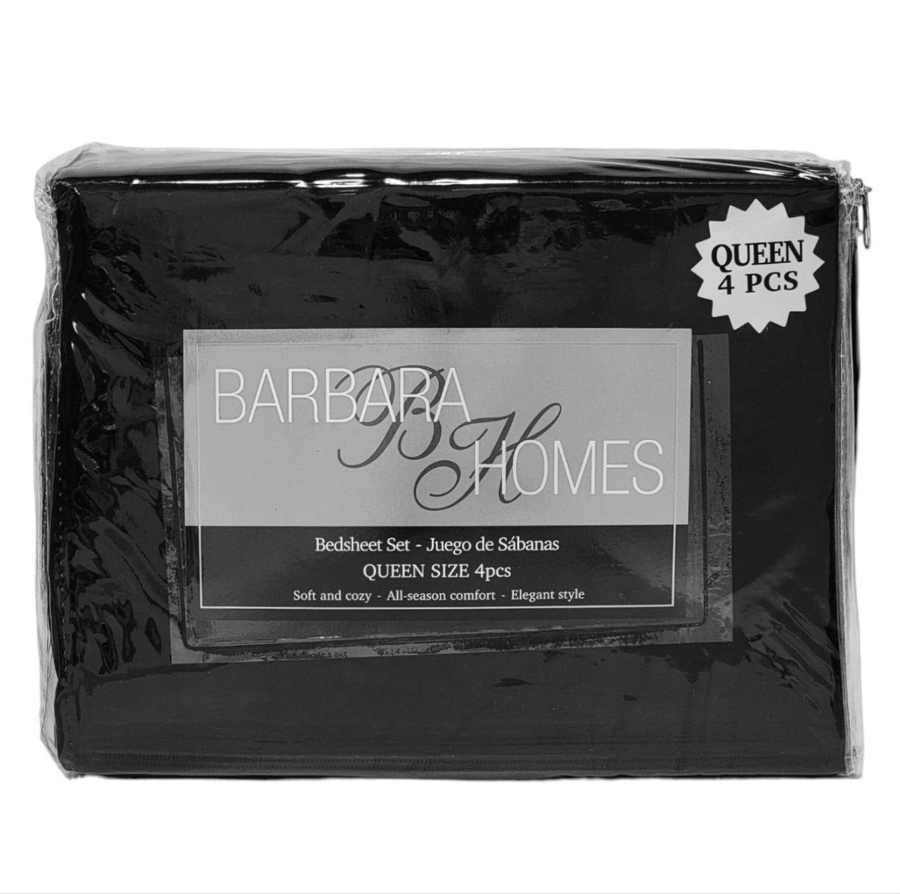 JUEGO DE SÁBANAS TAMAÑO QUEEN 4PCS BARBARA HOMES