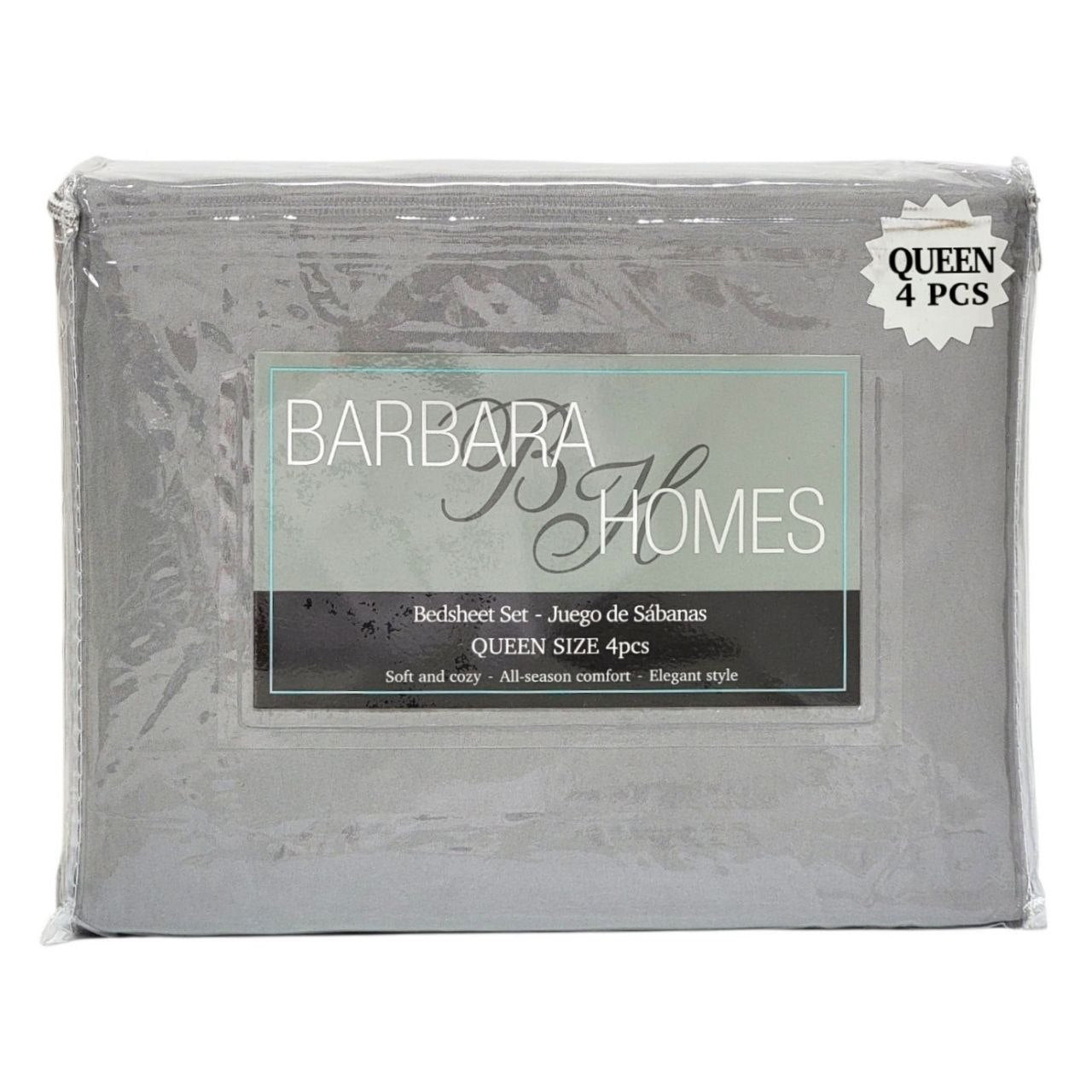 JUEGO DE SÁBANAS TAMAÑO QUEEN 4PCS BARBARA HOMES