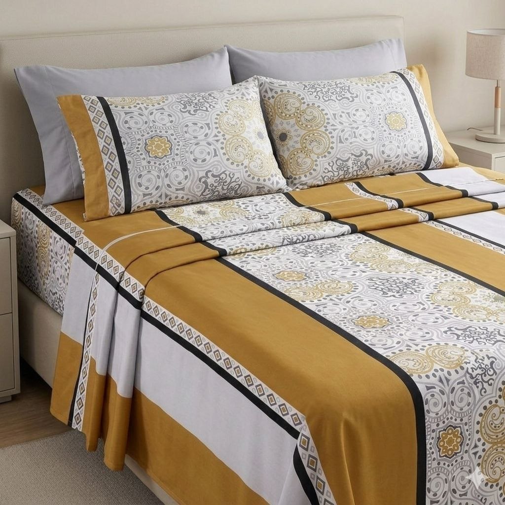JUEGO DE SABANAS TAMAÑO MATRIMONIAL 6PCS BARBARA HOMES