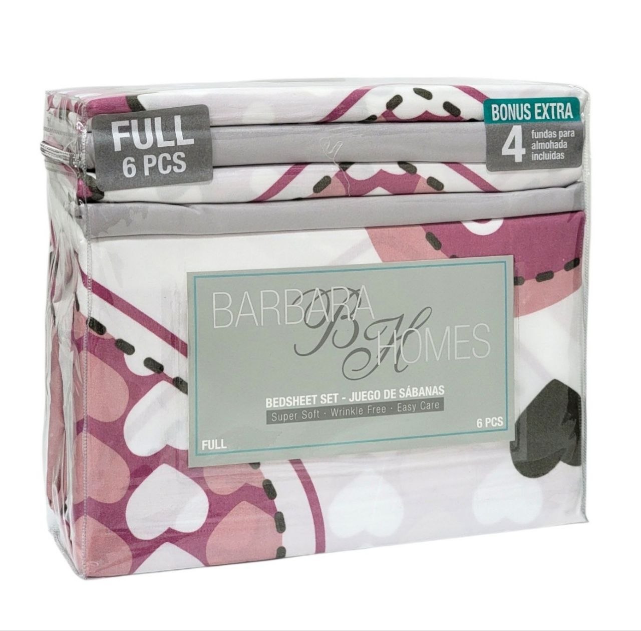 JUEGO DE SABANAS TAMAÑO MATRIMONIAL 6PCS BARBARA HOMES