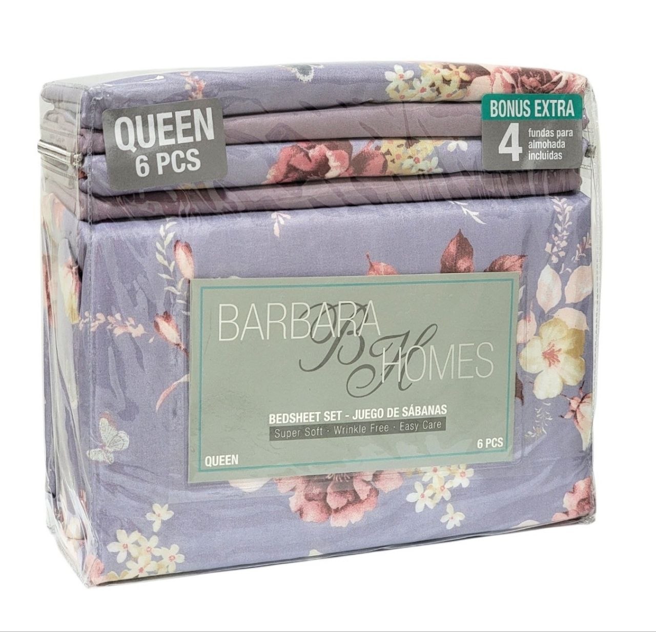 JUEGO DE SABANAS TAMAÑO QUEEN 6PCS BARBARA HOMES