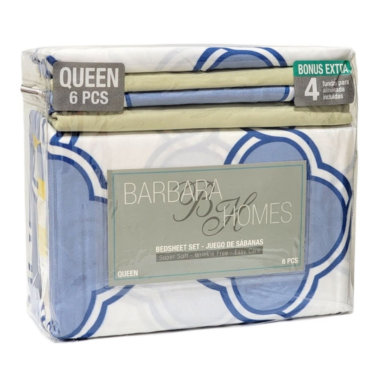 JUEGO DE SABANAS TAMAÑO QUEEN 6PCS BARBARA HOMES